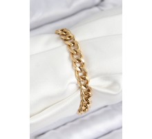 316L Çelik Klasik Kalın Zincir Model Gold Renk Kadın Bileklik - TJ-BB7788