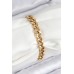 316L Çelik Klasik Kalın Zincir Model Gold Renk Kadın Bileklik - TJ-BB7788