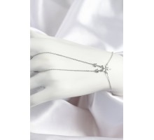 Pirinç Zirkon Taşlı Yıldız Model Gümüş Renk Şahmeran - TJ-SN711