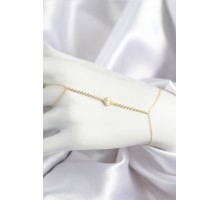 Pirinç Zirkon Taşlı Yonca Model Gold Renk Şahmeran - TJ-SN715