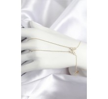 Pirinç Zirkon Taşlı Kelebek Model Gold Renk Şahmeran - TJ-SN717