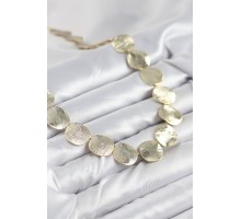 Pirinç Sıralı Para Model Gold Renk Kadın Kolye - TJ-BKO10488