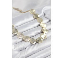 Pirinç Sıralı Para Model Gold Renk Kadın Kolye - TJ-BKO10488