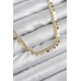 Pirinç Sıralı Pul Zincir Model Gold Renk Kadın Kolye - TJ-BKO10489