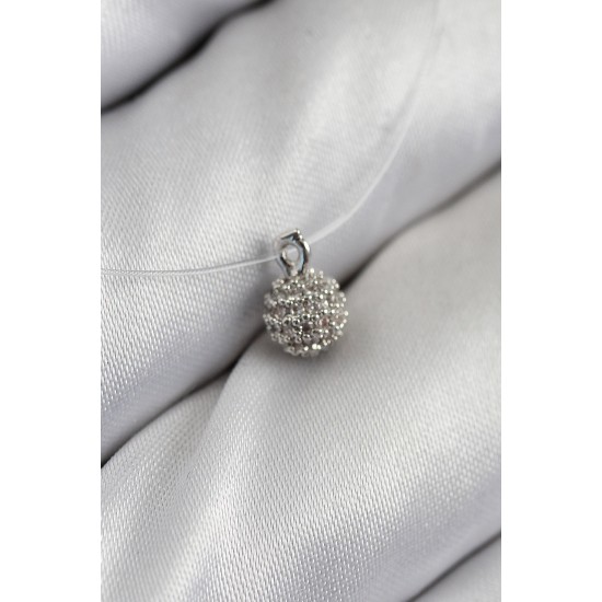 Misineli Topcuk Model Gümüş Renk Hayalet Kolye - TJ-BKO10502