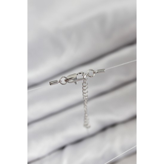 Misineli Topcuk Model Gümüş Renk Hayalet Kolye - TJ-BKO10502