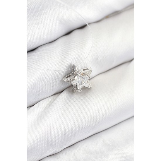 Misineli Yıldız Model Gümüş Renk Hayalet Kolye - TJ-BKO10504