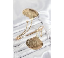 Pirinç İstiridye Model Gold Renk Kadın Pazu Bileklik - TJ-BB7798