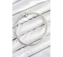 Pirinç Charm Topcuk Model Gümüş Renk Kadın Bileklik - TJ-BB7801