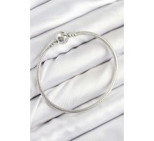 Pirinç Charm Topcuk Model Gümüş Renk Kadın Bileklik - TJ-BB7801