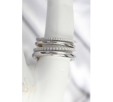 Pirinç Mix Renk Zirkon Taşlı 4'Lü Kadın Yüzük - TJ-BYK3829