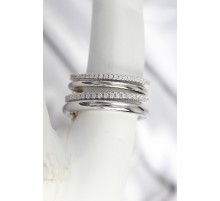 Pirinç Mix Renk Zirkon Taşlı 4'Lü Kadın Yüzük - TJ-BYK3829