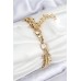 316L Çelik Ataç Zincir Model Gold Renk Kadın Bileklik - TJ-BB7849