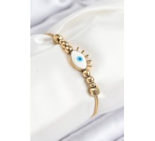 316L Çelik Göz Charm Model Gold Renk Kadın Bileklik - TJ-BB7844