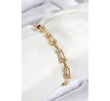 316L Çelik Tifany Zincir Model Gold Renk Kadın Bileklik - TJ-BB7834