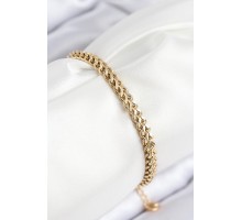 316L Çelik Örgü Zincir Model Gold Renk Kadın Bileklik - TJ-BB7839