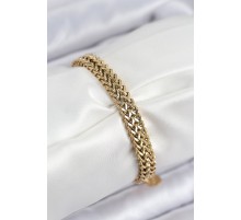 316L Çelik Örme Zincir Model Gold Renk Kadın Bileklik - TJ-BB7831
