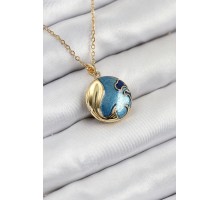 316L Çelik Açılabilr Kapaklı Deniz Model Gold Renk Kadın Kolye - TJ-BKO10516