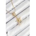 316L Çelik Zirkon Taşlı Yıldız Model Gold Renk Kadın Kolye - TJ-BKO10526