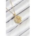 316L Çelik Zirkon Taşlı Ay Ve Güneş Model Gold Renk Kadın Kolye - TJ-BKO10538