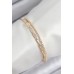 Pirinç Zirkon Taşlı Su Yolu Model Gold Renk Kadın Bileklik - TJ-BB7881