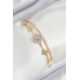 Pirinç Zirkon Taşlı Yonca Model Gold Renk Kadın Bileklik - TJ-BB7885
