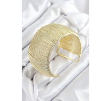 Pirinç Tel Sarma Model Gold Renk Kadın Bileklilk - TJ-BB7893