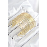 Pirinç Tel Sarma Model Gold Renk Kadın Bileklilk TJ-BB7895