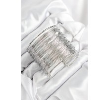 Pirinç Tel Sarma Model Gümüş Renk Kadın Bileklilk - TJ-BB7896