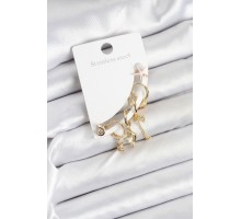 Pirinç Gold Renk Set Küpe - TJ-BKP11215