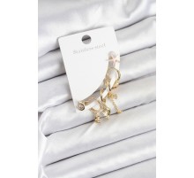 Pirinç Gold Renk Set Küpe - TJ-BKP11215