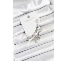 Pirinç Gümüş Renk Set Küpe - TJ-BKP11216