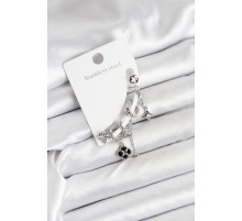 Pirinç Gümüş Renk Kadın Set Küpe - TJ-BKP11218
