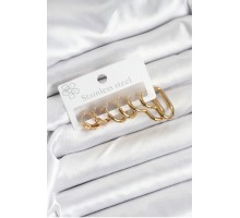 316L Çelik Gold Renk Kadın Küpe Seti - TJ-BKP11221