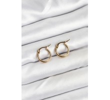 316L Çelik Gold Renk 12 mm Halka Kadın Küpe - TJ-BKP11224