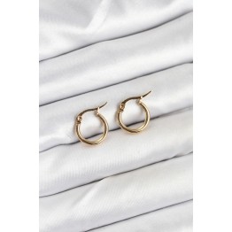 316L Çelik Gold Renk 12 mm Halka Kadın Küpe TJ-BKP11224
