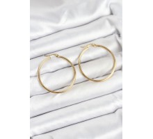 316L Çelik Gold Renk 35 mm Halka Kadın Küpe - TJ-BKP11226