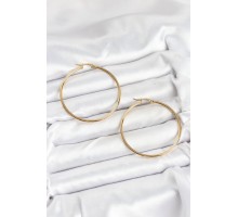 316L Çelik Gold Renk 45 mm Halka Kadın Küpe - TJ-BKP11227