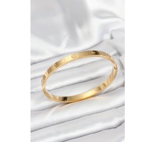 316L Çelik Gold Renk 65 mm Kadın Kelepçe Bileklik - TJ-BB7912