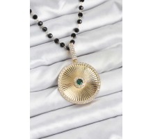 316L Çelik Zincir Kristal Boncuklu Kadın Kolye - TJ-BKO10563