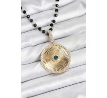 316L Çelik Zincir Kristal Boncuklu Kadın Kolye - TJ-BKO10563