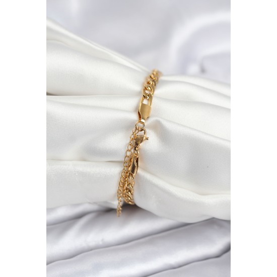 316L Çelik Gold Renk Yazı Yazmaya Uygun Kadın Bileklik - TJ-BB7916