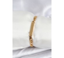 316L Çelik Gold Renk Yazı Yazmaya Uygun Kadın Bileklik - TJ-BB7916