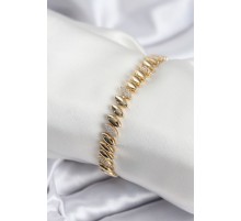 Pirinç VIP Seri Gold Renk Arpa Model Kadın Bileklik - TJ-BB7924
