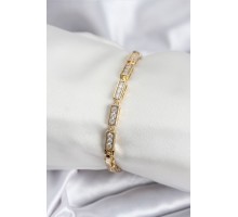 Pirinç VIP Seri Gold Renk Parçalı Model Kadın Bileklik - TJ-BB7930