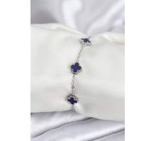 316L Çelik Gümüş Renk Lacivert Baby Boy Yonca Kadın Bileklik - TJ-BB7952