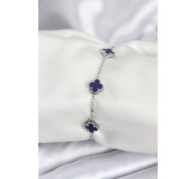 316L Çelik Gümüş Renk Lacivert Baby Boy Yonca Kadın Bileklik - TJ-BB7952