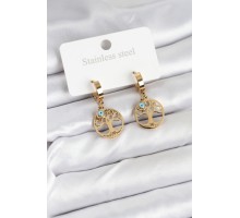 316L Çelik Yaşam Ağacı Model Kadın Küpe - TJ-BKP11229