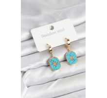 316L Çelik Gold Renk Kutup Yıldızı Model Kadın Küpe - TJ-BKP11231