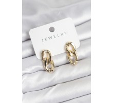 Pirinç Gold Renk Zincir Model Kadın Küpe - TJ-BKP11233